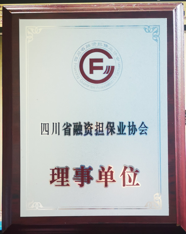 四川省融資擔保業(yè)協(xié)會理事單位